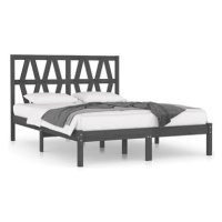 Rám postele šedý masivní borovice 120 × 200 cm, 3103995