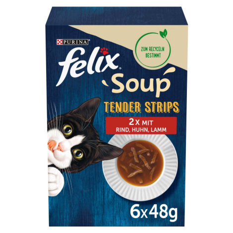 FELIX Soup Tender Strips rozmanitost z venkova 48 × 48 g