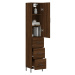 vidaXL Skříň highboard hnědý dub 34,5 x 34 x 180 cm kompozitní dřevo