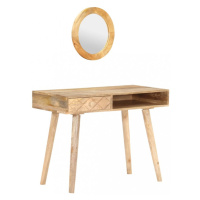 Toaletní stolek se zrcadlem mangovníkové dřevo Dekorhome,Toaletní stolek se zrcadlem mangovníkov