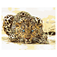 Zuty Diamantové malování Stříhnoucí leopard