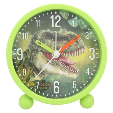 Stolní budík Dino World, T-Rex, zelený