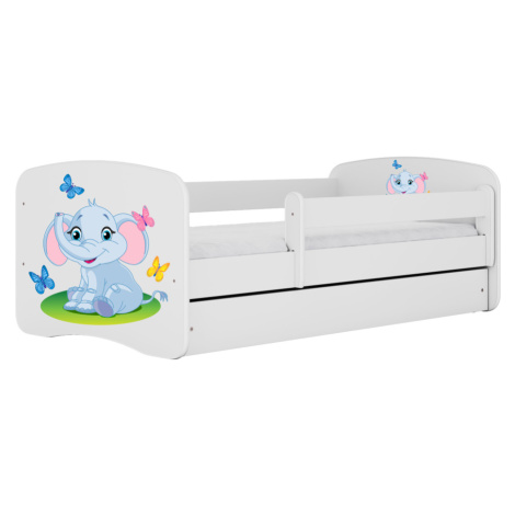 Kocot kids Dětská postel Babydreams slon s motýlky bílá, varianta
