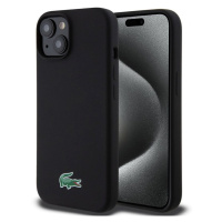 Pouzdro Lacoste Liquid Silicone Microfiber Croc Logo Magsafe zadní kryt Apple iPhone 15 Black