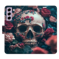 iSaprio flip pouzdro Skull in Roses 02 pro Samsung Galaxy S21 FE 5G