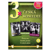 3x Česká komedie 9: Život je pes, Zaostřit prosím!, Z českých mlýnů /papírové pošetky/ (3DVD) - 