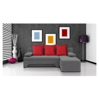 Rozkládací rohová sedačka VALERIE Červená Světle modrá