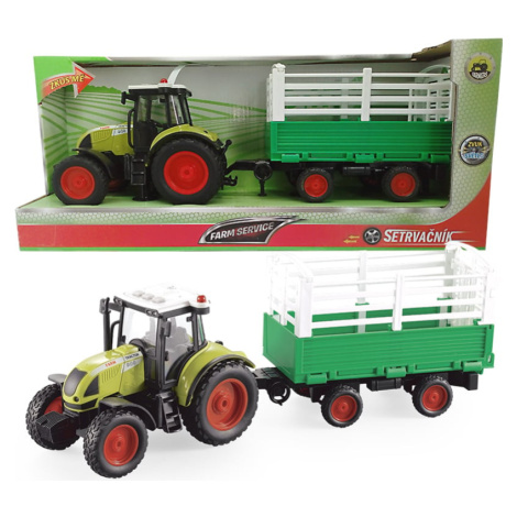 Farm service - Traktor s valníkem pro přepravu sena 1:16 Sparkys