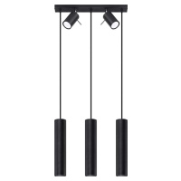 Černé závěsné svítidlo s kovovým stínidlem 45x5 cm Etna - Nice Lamps