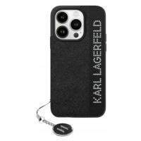 Karl Lagerfeld Saffiano Rhinestones & Charm Pouzdro pro iPhone 15 14 13