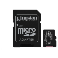 Kingston MicroSDXC karta 256GB Canvas Select Plus 100R A1 C10 Card + SD adaptér