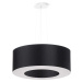 Černé závěsné svítidlo s textilním stínidlem ø 50 cm Galata – Nice Lamps