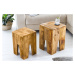 Odkládací stolek 2 ks DAMASEN Dekorhome Sheeshamové dřevo,Odkládací stolek 2 ks DAMASEN Dekorhom