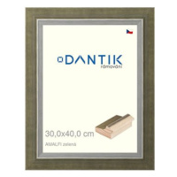 DANTIK rámeček 30 × 40, AMALFI zelený plexi čiré