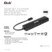 Club3D hub USB-C, 6-in-1 Hub s HDMI 8K30Hz, 2xUSB Type-A, RJ45 a 2xUSB Type-C, Data a PD nabíjen