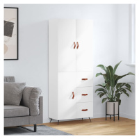 vidaXL Skříň highboard lesklá bílá 69,5 x 34 x 180 cm kompozitní dřevo