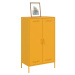 vidaXL Skříň highboard hořčicově žlutá 68 x 39 x 113 cm ocel