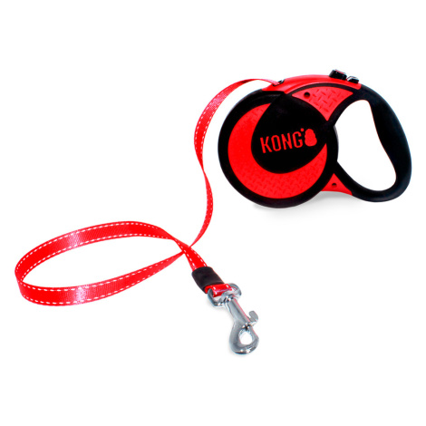 KONG Ultimate samonavíjecí vodítko červené - XL: do 70 kg, délka pásku cca 5 m