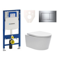 Cenově zvýhodněný závěsný WC set Geberit do lehkých stěn / předstěnová montáž+ WC SAT Brevis SIK