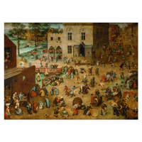 Obrazová reprodukce Children's Games, 1560, Pieter the Elder Bruegel, 40 × 30 cm