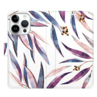 iSaprio flip pouzdro Ornamental Leaves pro iPhone 15 Pro