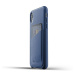 MUJJO Full Leather Wallet Case pro iPhone XR - modrý