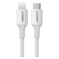 Kabel Lightning na USB-C UGREEN 3A US171, 1,5 m (bílý)