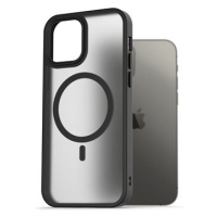 AlzaGuard Matte Case Compatible with MagSafe pro iPhone 12 / 12 Pro černý
