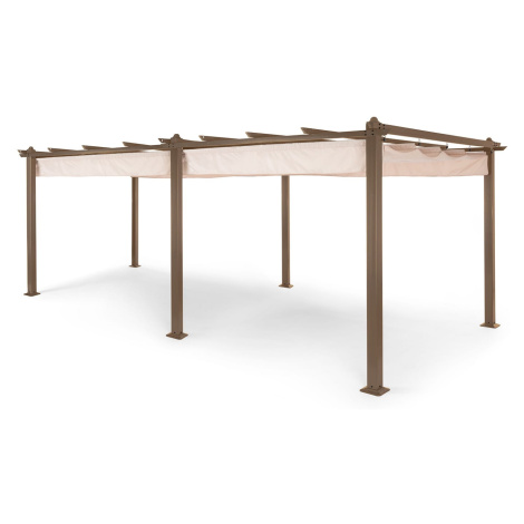 Blumfeldt Pantheon Rust, pergola, hliníková čtyřhranná trubka, 3×6 m, 4 rohové sloupky, nepromok