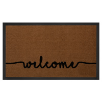 Hanse Home Collection koberce Protiskluzová rohožka Welcome 103794 Lightbrown Anthracite - na ve