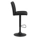 Dkton Designová barová židle Nerine černá-ekokůže - Skladem