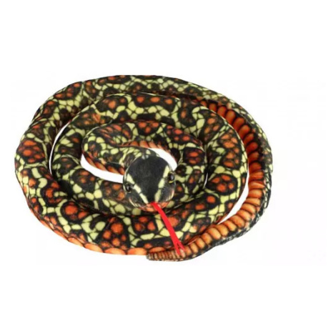 Had plyšový 200cm černo-oranžovo-žlutý Teddies