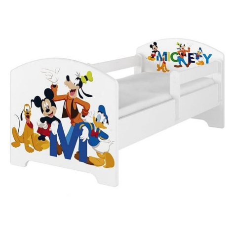 BabyBoo Dětská postel 140 x 70cm Disney - Mickey Friends, bílá - 140x70