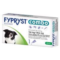 Fypryst Combo spot-on pro střední psy 10-20 kg 134 mg/120,6 mg roztok pro nakapání na kůži 1x1,3