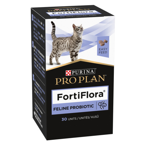 Purina Pro Plan Fortiflora Feline probiotické žvýkací kostky - 2 x 15 g (2 x 30 kusů)