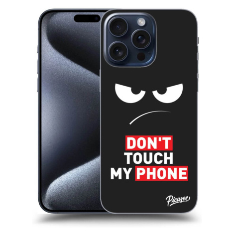 Silikonový černý obal pro Apple iPhone 16 Pro Max - Angry Eyes - Transparent