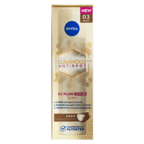 Beiersdorf Nivea Luminous630 CC krém 3 v 1, tmavý odstín, OF 30, 40 ml