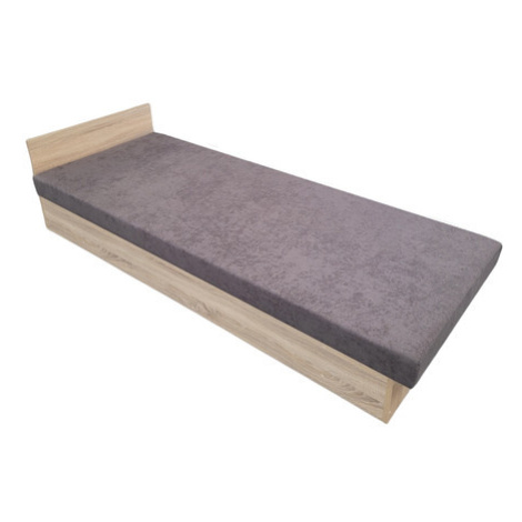 Válenda Silver D80 - 80x200 cm Tmavě šedá Panty vlevo Dub sonoma