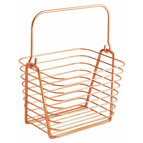 Oranžový kovový závěsný košík iDesign, 21,5 x 19 cm
