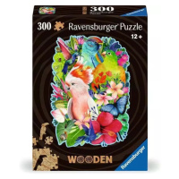 Ravensburger 00760 dřevěné puzzle barevní papoušci 300 dílků