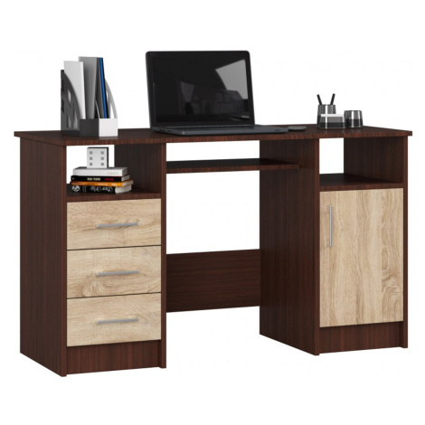 Hnědé psací a pracovní stoly