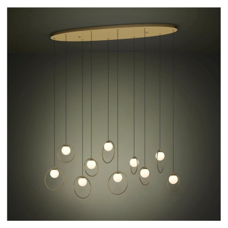 Eglo 390347 - LED Stmívatelný lustr na lanku PORTOCOLOM 10xLED/3W/230V zlatá 390347