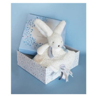 DouDou et Compagnie Paris dárková sada modrá králíček s čtvercovou dečkou 25 cm