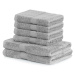 DecoKing Sada ručníků a osušek Bamby světle šedá, 4 ks 50 x 100 cm, 2 ks 70 x 140 cm