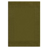 Flair Rugs koberce Kusový ručně tkaný koberec Tuscany Textured Wool Border Green - 160x230 cm