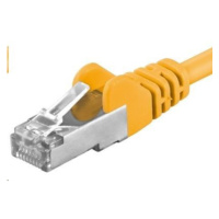 PREMIUMCORD Patch kabel CAT6a S-FTP, RJ45-RJ45, AWG 26/7 0, 5m žlutá
