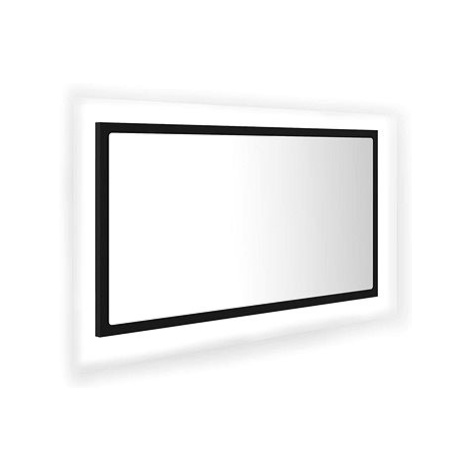 Shumee LED koupelnové zrcadlo 80 × 8,5 × 37 cm, akrylové, černé