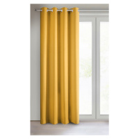 Dekorační jednobarevné závěs s kroužky EASY TOP mustard/hořčicová 1x140x250 cm (cena za 1 kus) M