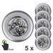 BRILONER LED skříňkové svítidlo pr. 6,8 cm 5x1W titan BRILO 2633-054