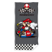 Carbotex Bavlněná froté osuška 70x140 cm - Super Mario Kart Cílová čára